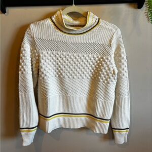 Joe Fresh White Textured High Neck Sweater